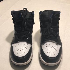 Air Jordan black, White and blue size 4.5